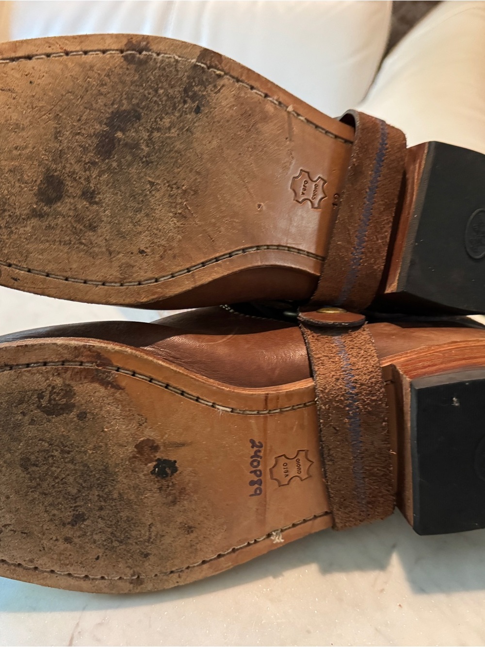 BEDFORD BED|STU Brown Leather Boot with Purple Lining Sz 12 - Picture 9 of 10